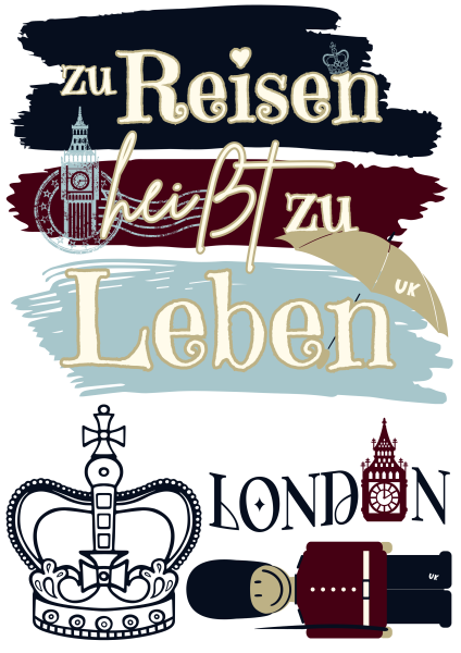 Bügelbild Zu Reisen heißt zu leben